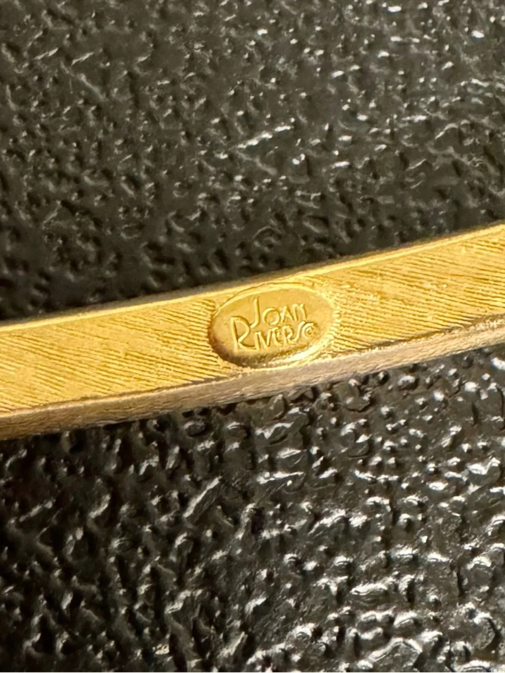 Joan Rivers Gold Rhinestone Edge Bangle Bracelet - Picture 10 of 10